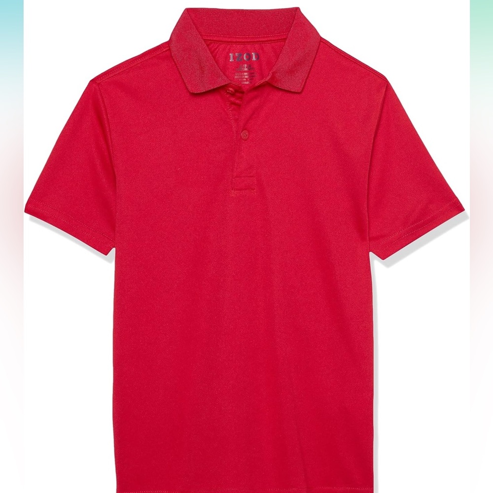 NWOT IZOD Boys' School Uniform Short Sleeve Polo Shirt, Size XL(18-20)